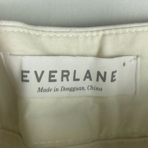 Everlane The Wide Leg High Rise Cotton Pant Off White 8 - Picture 5 of 5